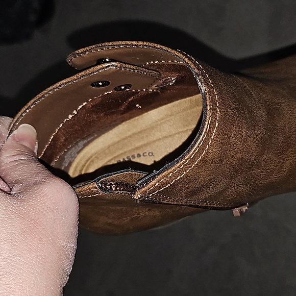 Brown Side Zip Chunky Ankle Boots - Picture 8 of 8